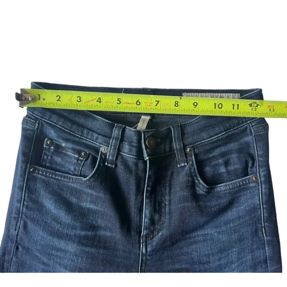 Rag & Bone 10 Inch Skinny Jeans Dark Wash Stretch Size 24 MSRP $195 - Picture 8 of 15